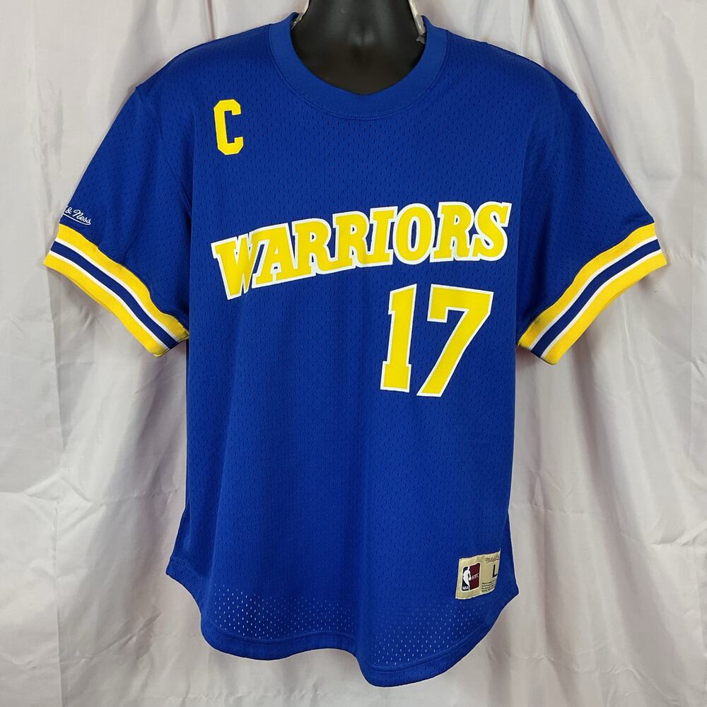 Mitchell & Ness Golden State Warriors Jersey Chris Mullin Crew Neck Men's Large